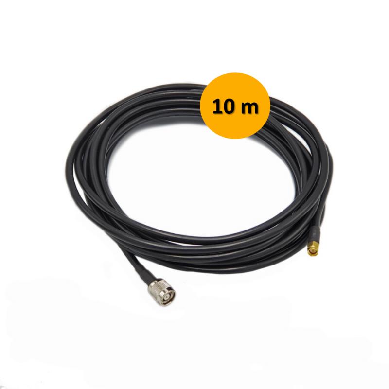 Cable LMR240 RP-TNC (Male) to SMA (Male) - 10 m